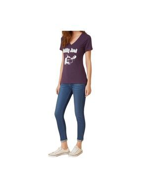 Billy Joel Official Merch Deep Purple VNeck SS Tshirt Size XL EUC